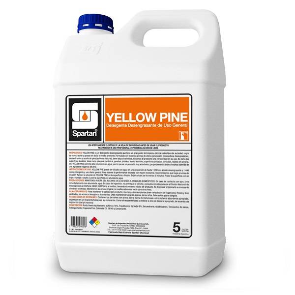 Yellow Pine Eco 5 Lts. Detergente Desengrasante Concentrado Ph Neutro Uso General Dilucion: 1:200