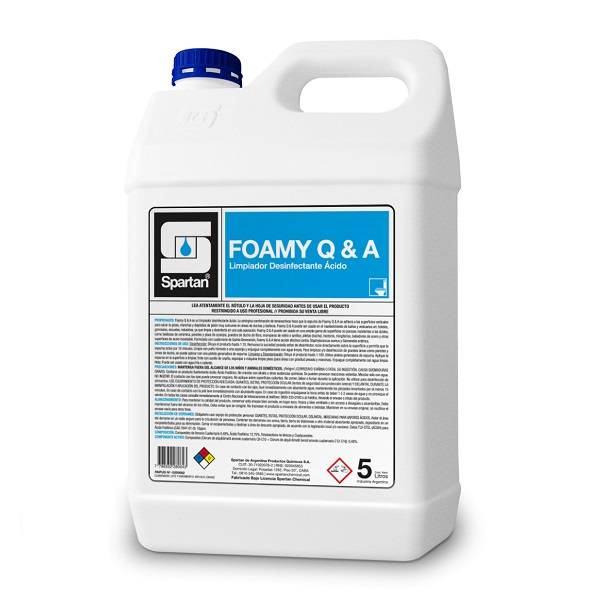 Foamy Q&a 5 Litros Limpiador cido Desinfectante Con Accin Espumante