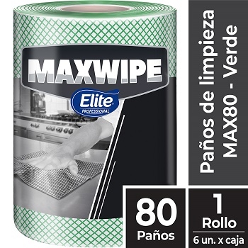 Maxwipe Multiuso Np Rollo 80 PaÑos Verde (6391)