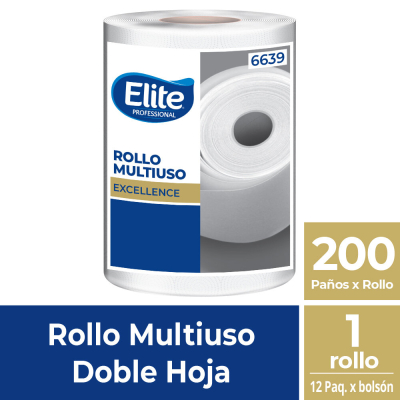 Rollo Cocina Pro Multiuso | 200 Paños X12 | Elite | Ref. Fab: 6639
