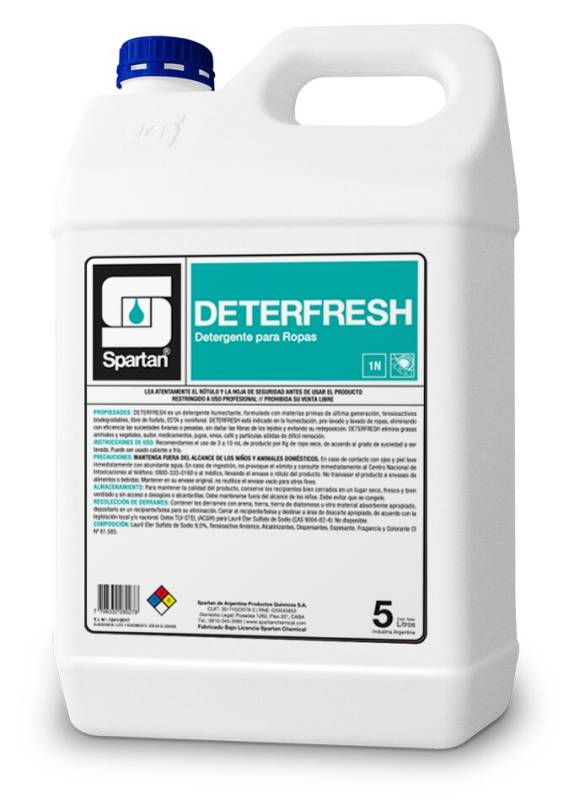 Spartan | Deterfresh Detergnte Ropa Dilcion 3 Al 5% | 5 L