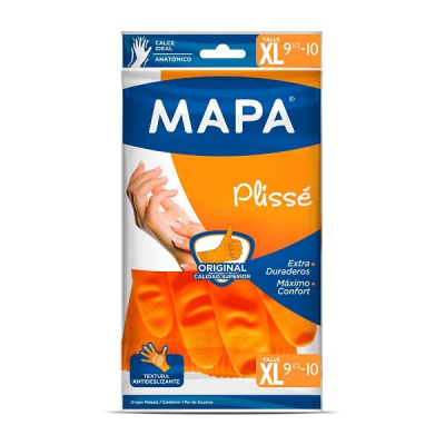 Guante Mapa Plisse Afelpado Extra Grande