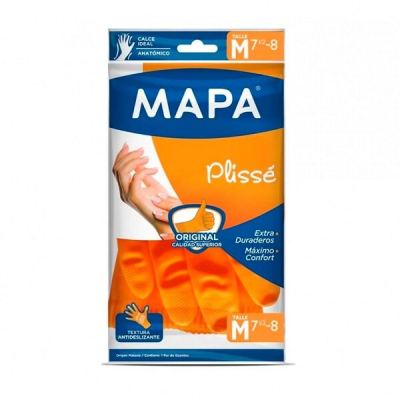 Guante Mapa Plisse Afelpado Mediano