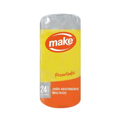 Make Paño Precortado Rollo 24 Unidades