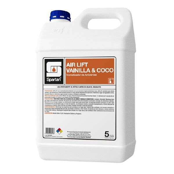 Spartan | Airlift Vainilla & Coco Aromatizante Ambiente Concentrado 1:5 | 5 L | Dil 1:5
