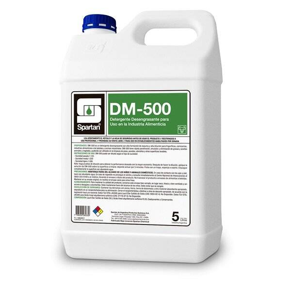 Spartan | Dm-500 Desengrasante Concentrado Industria Alimentaria | 5 L | Dil 1:500