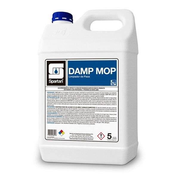 Spartan | Damp Mop Limpiador Concentrado Sin Enjuague Pisos | 5 L | Dil 1:100
