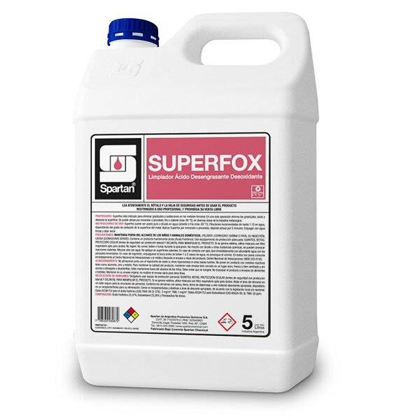 Spartan | Superfox Desoxidante X5Lt | 5 L | Dil 1:10