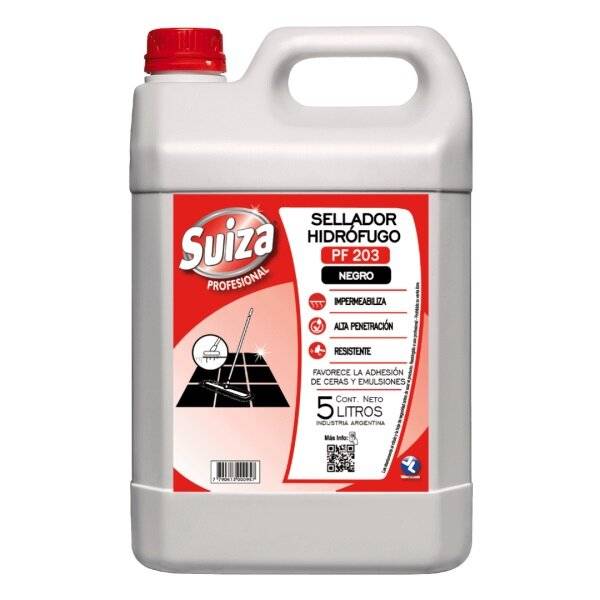 Suiza Sellador Hidrófugo Negro Pf203 Profesional 5 L
