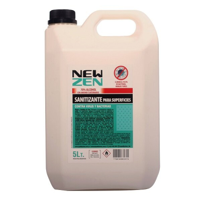 New Zen Limpiador Sanitizante De Superficies New 70+30 + Cdb 5L