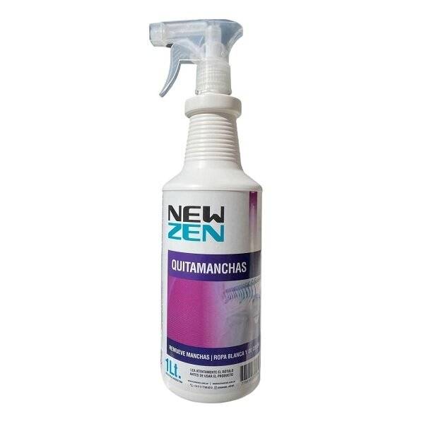 New Zen Quitamanchas Ropa Blanca Y De Color Original X 1 Litro Con Gatillo