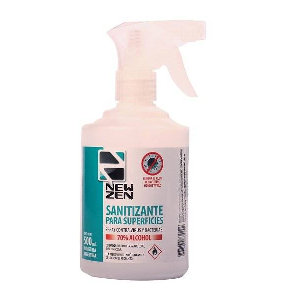 New Zen Sanitizante Superficies 70+30 + Cdb 500 Ml | Uso Directo Con Gatillo