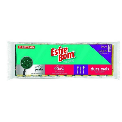Super Pro - Esponja C/ Iones De Plata Lleve 12X10 (Btn45010)