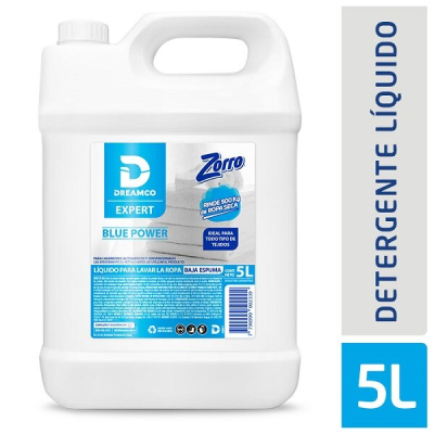 Zorro Jabón Ropa Baja Espuma Blue Power Expert 5 L