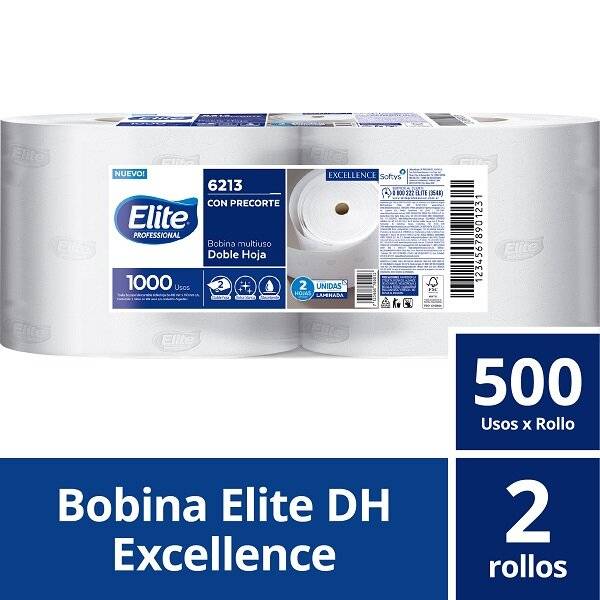 Bobina Industrial Dh Premium Precortada 200 M X2 | Elite | Ref. Fab: 6213