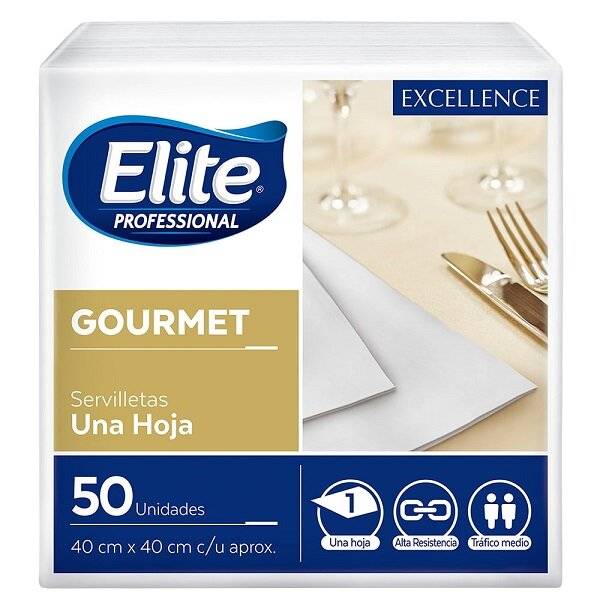 Servilleta Gourmet Excellence 40X40 | 50 H X12 | Elite | Ref. Fab: 6573