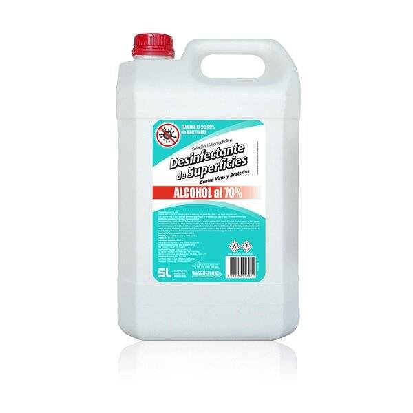 Desinfectante Alcohol 70% Wassington 5 L | Dilución: Uso Directo
