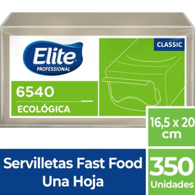 Servilleta Fast Food Eco 30X30 |16,5 X 20 Cm | 8,400 H | Elite | Ref. Fab: 6540