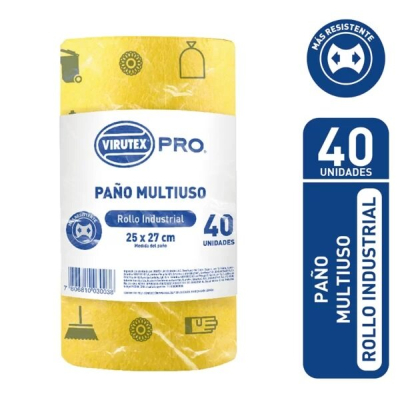 Paño Descartable En Rollo | 40 Un 25X27 Cm | Vtx Pro | Ref. Fab: 1100592