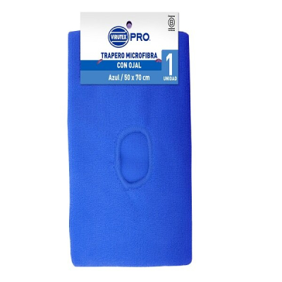 Trapero Microfibra Con Ojal Azul | 50X70 Cm | Virutex Pro | Ref. Fab: 1101792