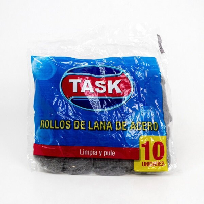 Lana De Acero Rollo 50 G X10 Un | Task | Remoción Incrustada | Ref. Fab: 107405