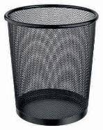 Basurero De Hierro Redondo | 8,5 L | Negro | 23 X 26 Cm | Ref. Fab: Or98010