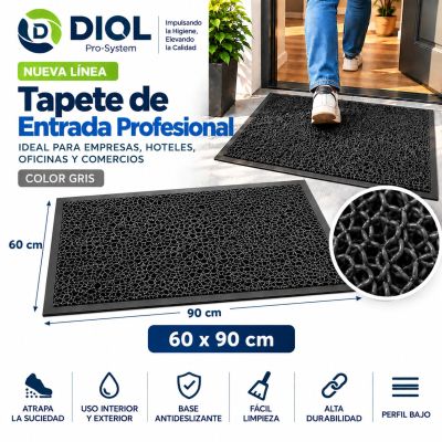 Tapete De Entrada Profesional Gris | 60 X 90 Cm