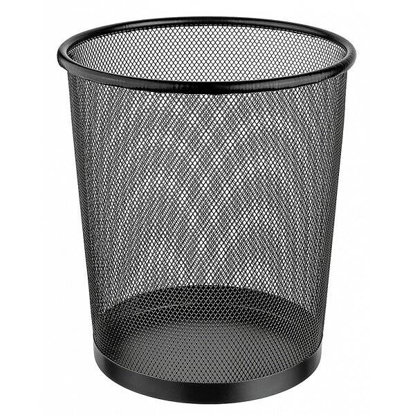 Basurero De Hierro Redondo | 8,5 L | Negro | 23 X 26 Cm | Ref. Fab: Or98010