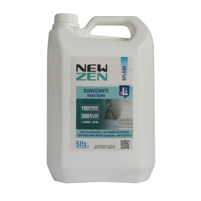 New Zen Suavizante Para Ropa Li-200 Con Activador De Blancos - Splash X 5 Litros