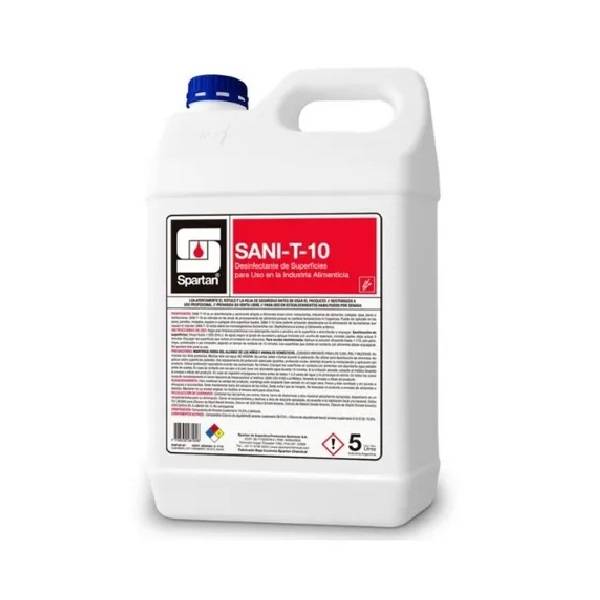 Sani-t-10 X 5 Litros Desinfectante Líquido Súper Concentrado Amonio Cuaternario De 5ta Generación