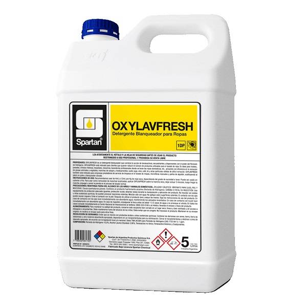 Oxylavfresh Detergente Blanqueador 10% Peróxido Hidrógeno 5 Litros