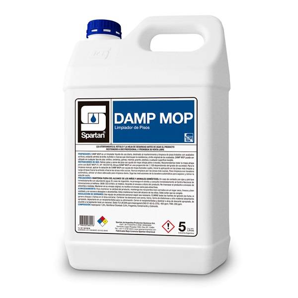 Damp Mop Limpiador Concentrado Sin Enjuague Pisos 5 Litros Dilucion: 1:100