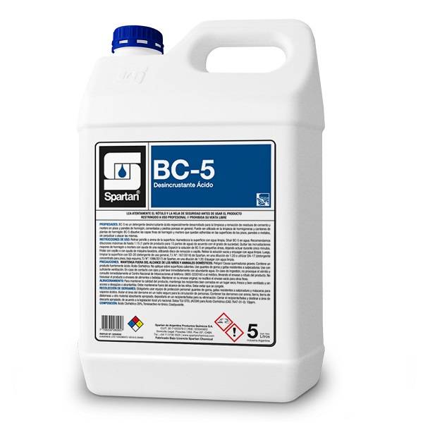 Bc-5 R Desincrustante Acido 5 Litros