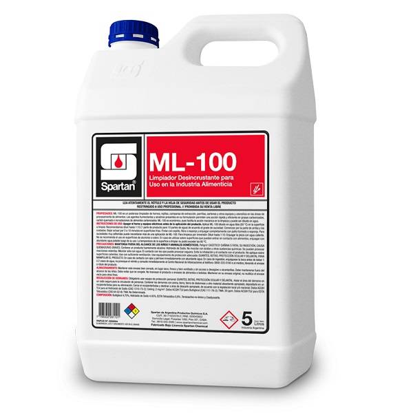 Ml-100 5 Litros Limpiador Desincrustante Alcalino Hornos Y Parrillas (remueve Grasa Carbonizada)